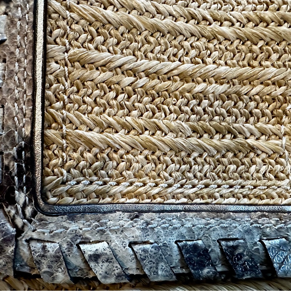 Coach Hamptons Python Straw Wristlet - image 2